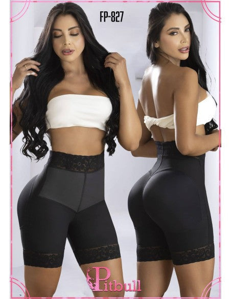 Faja short con latex post parto uso diario marca pitbull fp827 - fajas reductoras