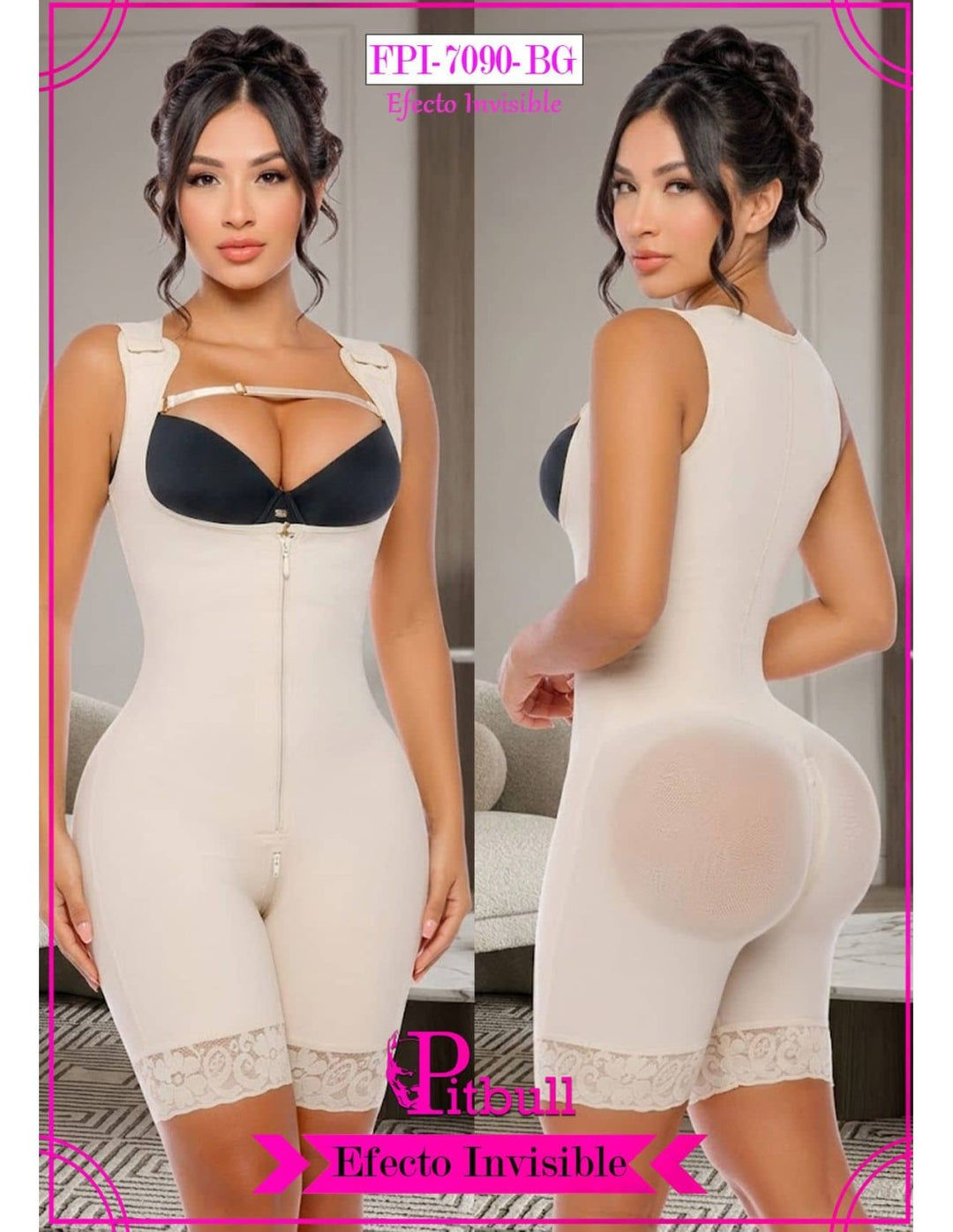 Faja Short Invisible Alta Compresión con Cremallera