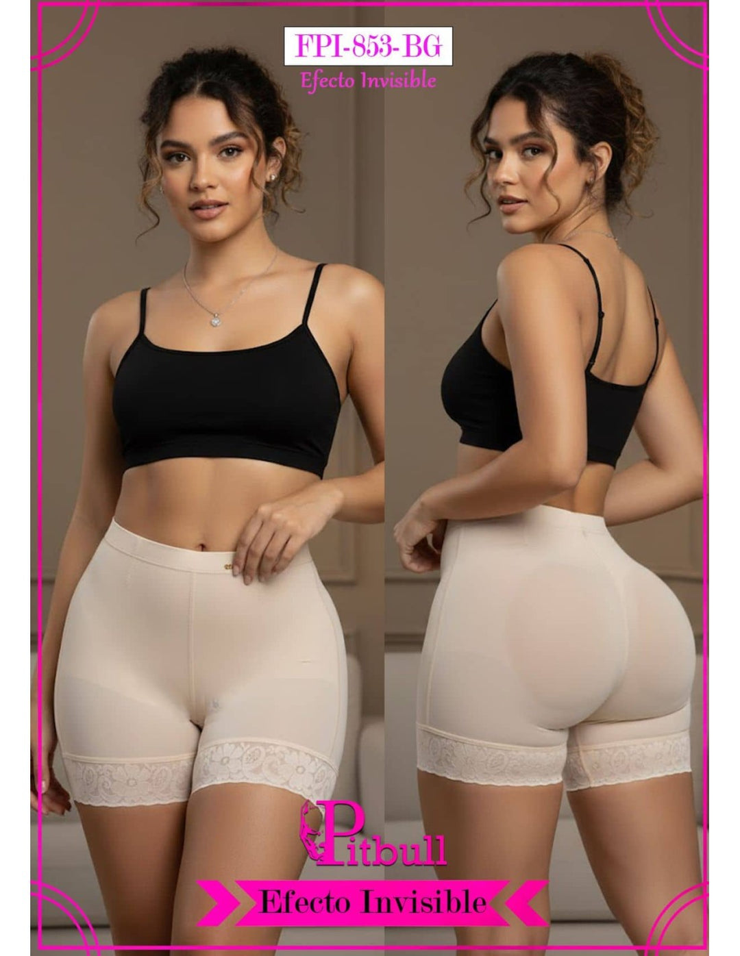 Faja Short Corta Invisible Realza Gluteos Levantacola FPI853