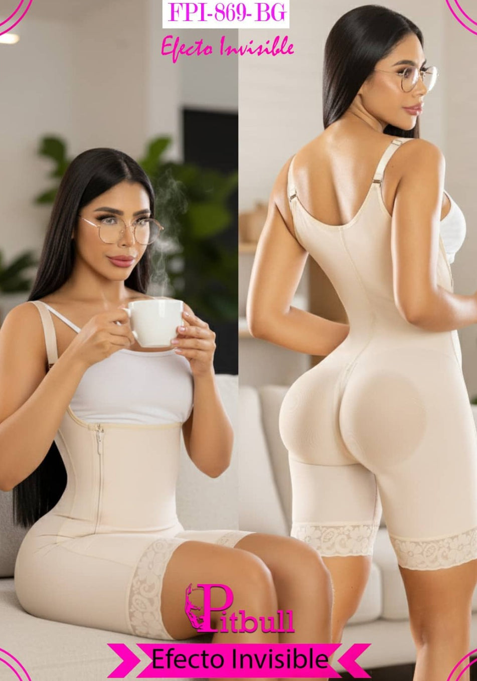 Faja Short Pitbull FPI869 Invisible – Moldea Abdomen y Realza Glúteos FPI869