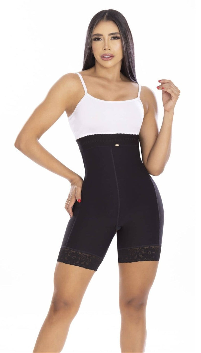 Faja short efecto invisible levanta gluteos talle alto uso diario marca pitbull - xs / negro