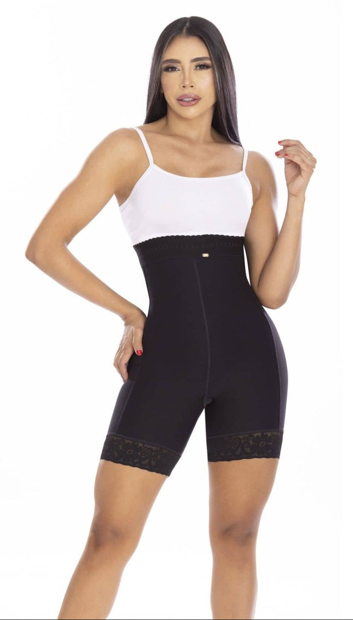 Faja short efecto invisible levanta gluteos talle alto uso diario marca pitbull - xs / negro