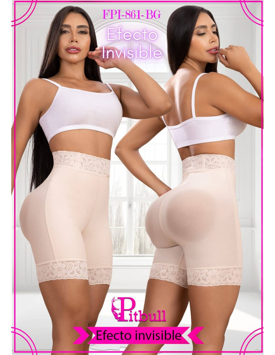 Faja short efecto invisible no se nota bajo la ropa marca pitbull fpi861