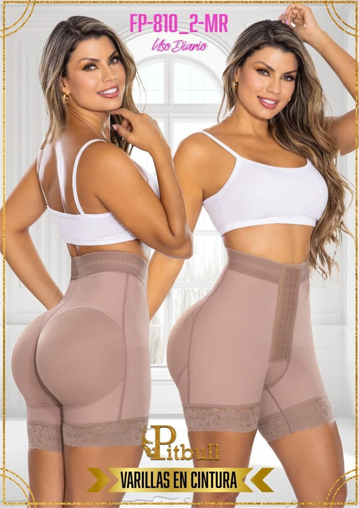 Faja short levanta cola pitbull fp810-2 - marron / xs