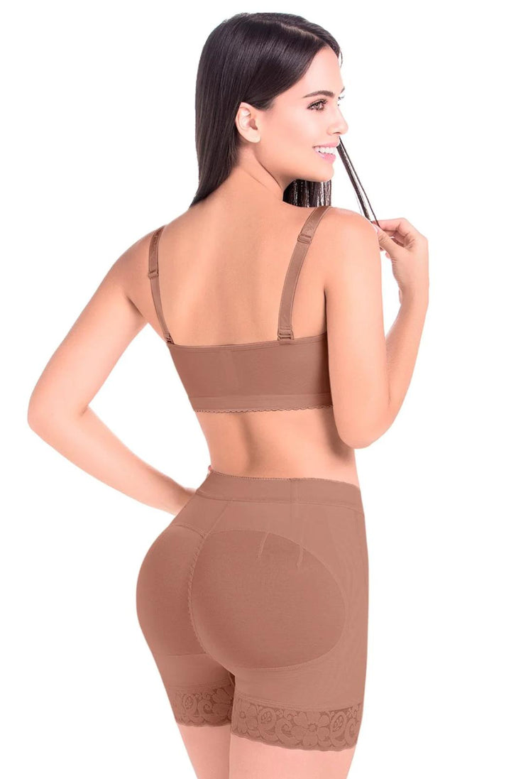 Faja short moldeadora con realce de gluteos levantacola elastico 019 -fu101 - fajas reductoras