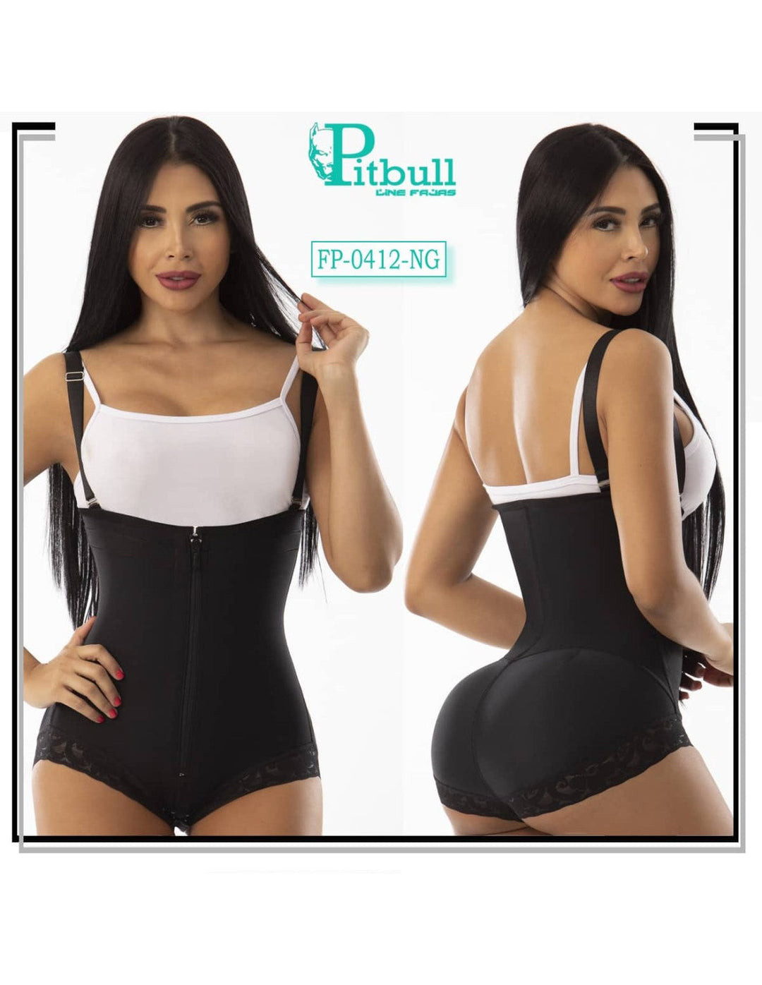 FAJA COLOMBIANA PITBULL SHORT MOLDEADORA REDUCTORA CIERRE FRONTAL FP0412