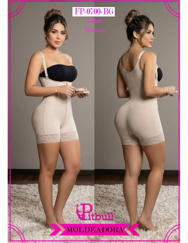 FAJA PITBULL DE LÁTEX TÉRMICO MOLDEA ABDOMEN Y CINTURA FP0700