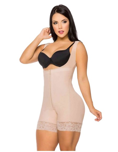 Faja short sobre huecos de franela post operatorio fs0233-c - xs / beige - fajas reductoras