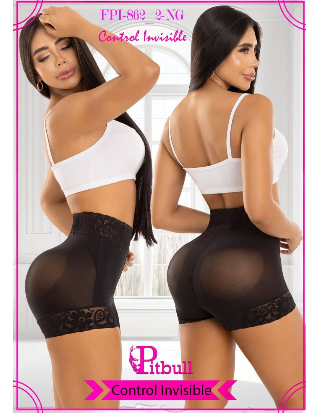 Faja ultra invisible short levantacola pitbull fpi862-2 - fajas reductoras