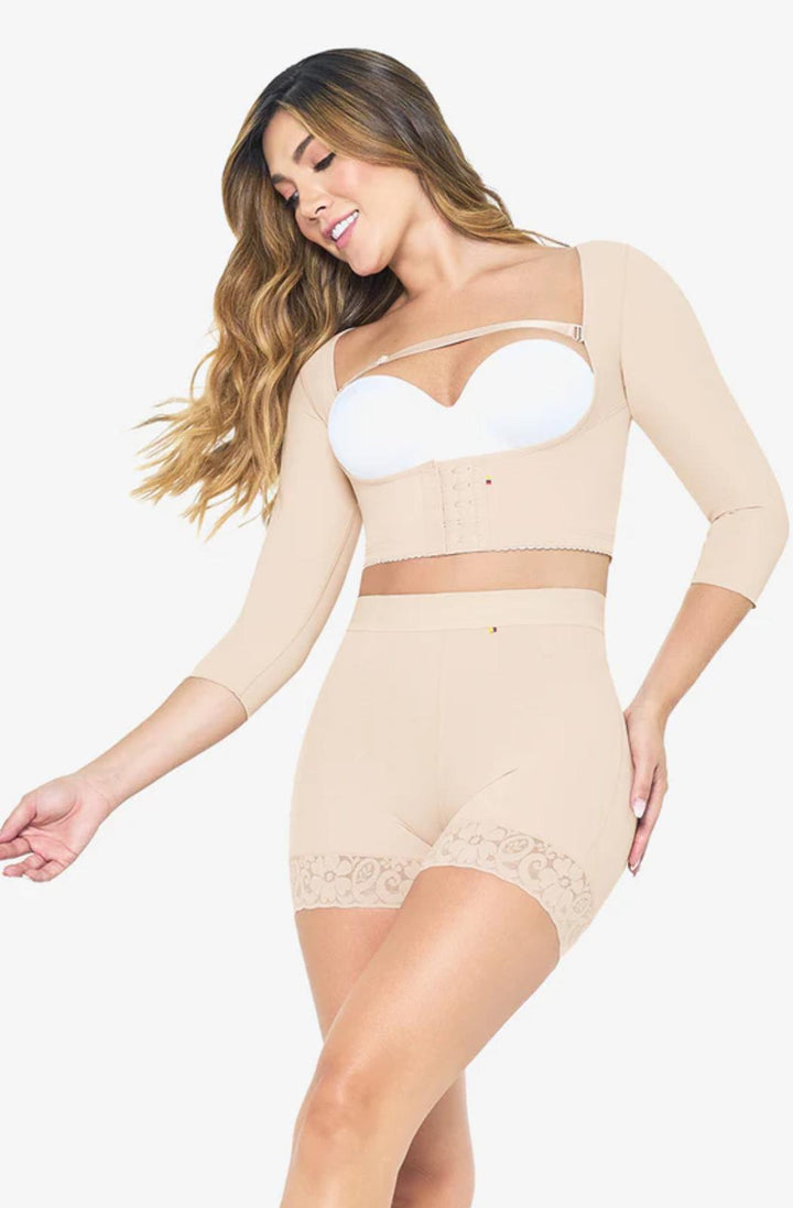 Cinta modeladora curta com elástico para realçar e levantar o rabo 019-FU101