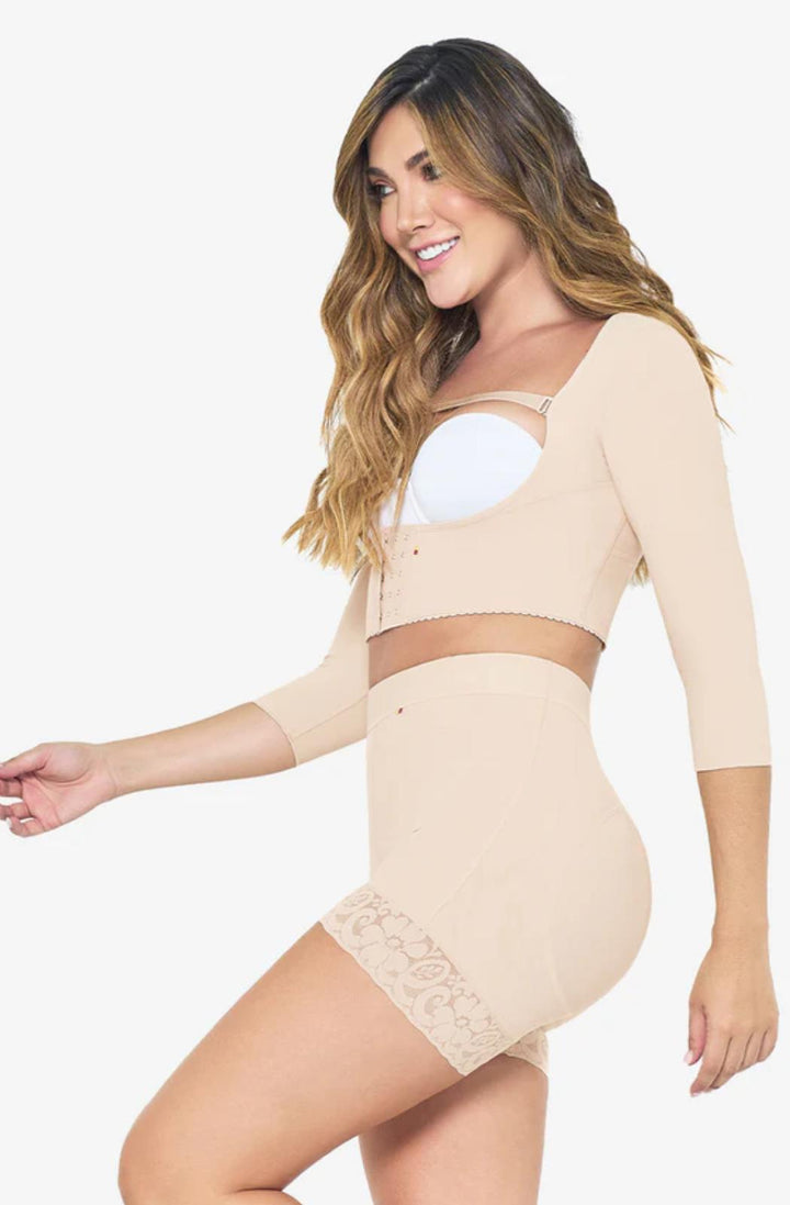 Cinta modeladora curta com elástico para realçar e levantar o rabo 019-FU101