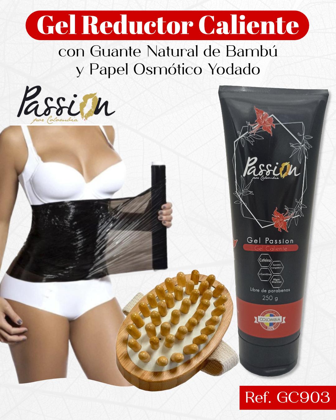 Kit gel caliente colombiano con guante de bambu y rollo osmotico yodado - unica / indefinido