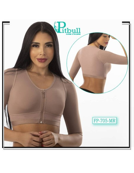 Mangas pitbull con cierre frontal postquirurgicas fp705 - fajas reductoras