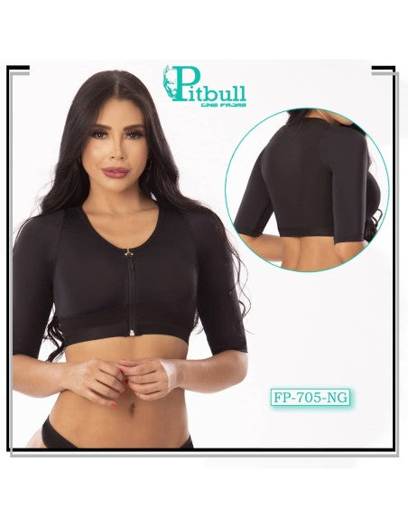 Mangas pitbull con cierre frontal postquirurgicas fp705 - fajas reductoras