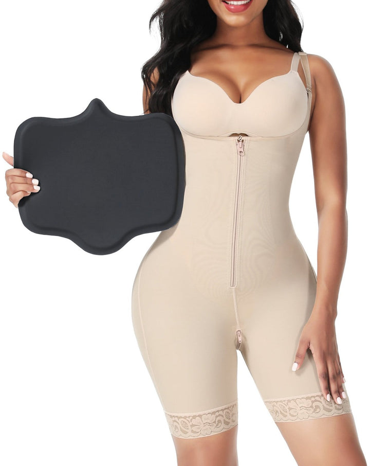 Tabla abdominal ajustable postoperatorio negra de alta calidad - talla única / negro