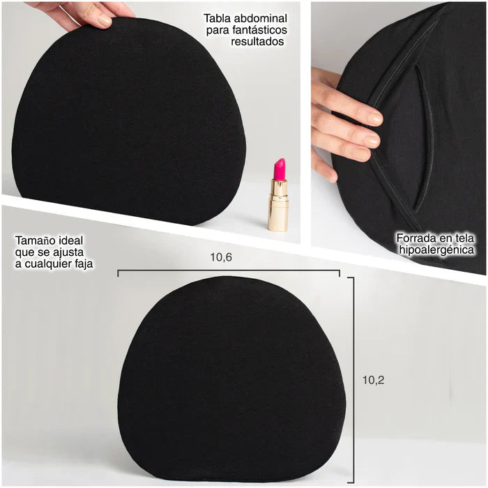 Tabla abdominal post quirurgica aplana zona - negro / unica